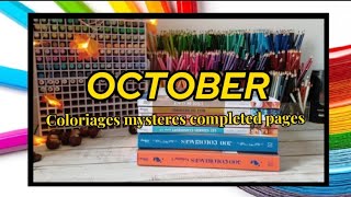 Coloriages mysteres DISNEY completed coloring pages OCTOBER hachetteheroes [upl. by Amzaj2]