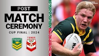 Pacific Championship 2024  Kangaroos v Tonga XIII Cup Final  PostMatch Ceremony [upl. by Ateekal]