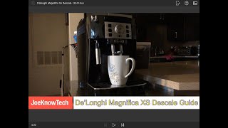 How to Descale Delonghi Magnifica XS Espresso Machine [upl. by Weikert479]