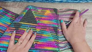 Overlay mosaic crochet in rows BebaBlanket [upl. by Becky]