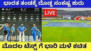 India vs New Zealand 1st Test Weather Report indvsnz teamindia bcci rain [upl. by Tomkins]