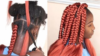 Wow Quick And Unique Braid Hairstyle Using Braid Extension For Every Beginners [upl. by Gae897]