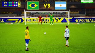 eFootball 2022  Brazil Vs Argentina  Penalty Shootout  Messi vs Neymar [upl. by Keelin]