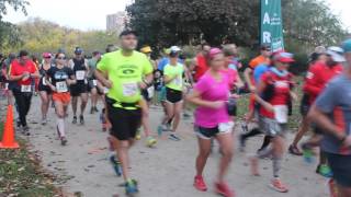 Kathi and I run the fall 2016 Chicago lakefront 50K [upl. by Ynaffet]