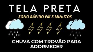 Chuva e Tela Preta  O Melhor Som para Combater a Insônia  Relaxe e Tenha um Sono Profundo [upl. by Siulegroj]