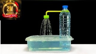 DIY  Tabletop water fountain at home from Plastic bottle  Fountain Shower with Plastic Bottles [upl. by Vorster]