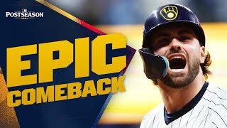 POSTSEASON POWER Brewers make THRILLING comeback Chourio Mitchell BOTH hit CLUTCH homers [upl. by Annaiek]