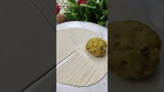 Designer Samosa Folding Method 😍✨shorts youtubeshorts viralshorts foodie [upl. by Brenna17]