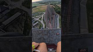 ZADRA Biggest Wooden Roller Coaster Front seat Energylandia energylandia coaster rollercoaster [upl. by Indyc]