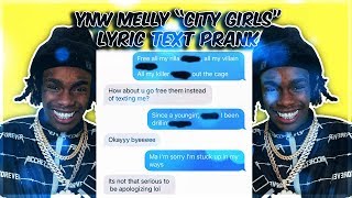 YNW MELLY quotCITY GIRLSquot LYRIC TEXT PRANK ON A CITY GIRL [upl. by Ghiselin]