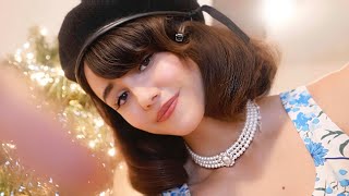 ASMR  Professional Haircut ✂️  1950s scissors soft spoken amp whispered magazine 🌲🎁 [upl. by Liakim451]