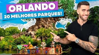 ☑️ OS 20 PARQUES DE ORLANDO Quais são os melhores e os principais Disney Universal [upl. by Burkle]