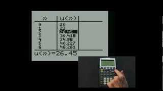 Entering Recursive Equations in the TI83 or TI84 Calculator [upl. by Adur]