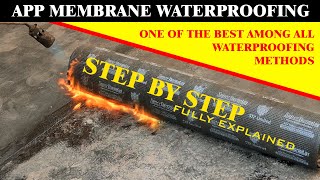 APP WATERPROOFING  APP Membrane  Membrane Waterproofing  Terrace Waterproofing  छत वॉटरप्रूफिंग [upl. by Pat684]