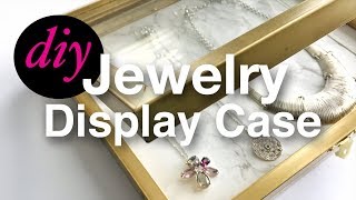 How To Make A Jewelry Display Storage Case Using Dollar Tree Items  Treshaja [upl. by Ahsoek524]