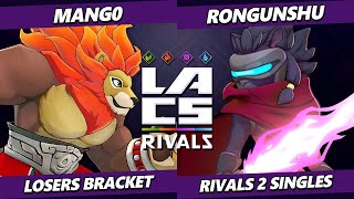 LACS Rivals  Mango Zetterburn Vs Rongunshu Clarien Rivals of Aether 2  RoA2 [upl. by Meridith]