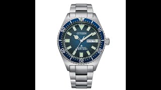 Reloj Citizen automático NY012958L PROMASTER Diver ISO6425 de acero con esfera azul [upl. by Palma]