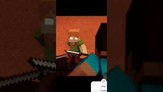 Steve vs alex Minecraft ☠️☠️ minecraft herobrine alexbrine minecraftanimation gaming shorts [upl. by Nonaihr]