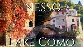 Discover Nesso Lake Como’s Most Beautiful Autumn Escape 🍂🍁🐦‍🔥 [upl. by Aniretake]