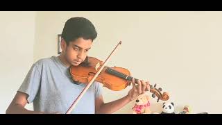 povoma oorkolam Tamil song on violin by student Aadhav from USA [upl. by Slayton868]