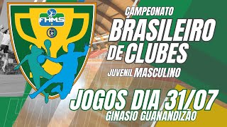 CAMP BRASILEIRO de HANDEBOL 2024  JUVENIL MASC  31072024  CAHAN CATO  AL X CARAJASPA [upl. by Wistrup919]