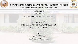 VTU DC 18EC61 M5 L6 CDMA SYSTEM BASED ON IS95 [upl. by Ruella]