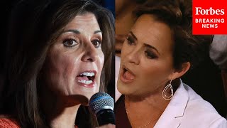 JUST IN Kari Lake Slams Nikki Haley At Trump New Hampshire Rally Calls To Send Her Back To Davos [upl. by Abernathy]