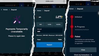 Stake deposit problem payments temporarily unavailable  Stake deposit failed problem [upl. by Melbourne929]
