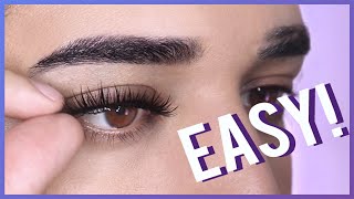 How To Apply False Eyelashes For Beginners [upl. by Georas638]