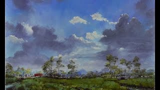 Island Farm  Time Lapse Painting [upl. by Asselim]