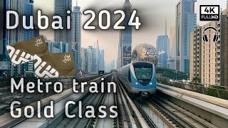 Dubai Metro Gold Cabin Tour 4K  Ultimate Luxury Experience  Dubai’s Top Metro Class [upl. by Estes]