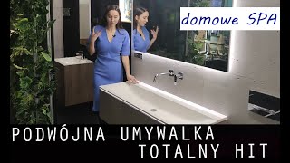 PROJEKT ŁAZIENKA podwójna umywalka w łazience domowe SPA [upl. by Arahsat]