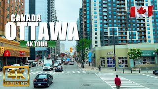 Ottawa Canada 🇨🇦 Saturday 4K UHD HDR 60 fps Walking Tour [upl. by Ahsenroc]