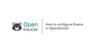 How to configure Exams in OpenEduCat [upl. by Harrod]