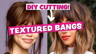 Learn How to Cut Your Own Trendy Textured Bangs with a Pro Hairdresser [upl. by Avruch]