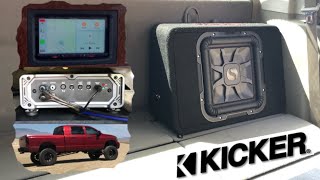 Kicker 12 Inch L7T Mega Cab Install Loud And Clean [upl. by Azilanna]