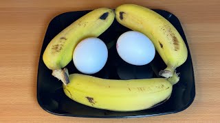 Wenn Sie 1 Banane und 2 Eier haben machen Sie dieses 5MinutenRezept zum Frühstück [upl. by Folly837]