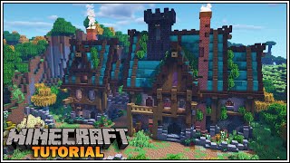 Minecraft How to Build a Large Medieval Fantasy House ULTIMATE SURVIVAL HOUSE [upl. by Annagroeg]