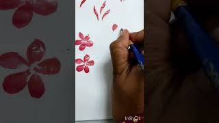 Easy water colour painting art onestrokearmy flowerart drawing short shorts youtubeshorts [upl. by Pugh]