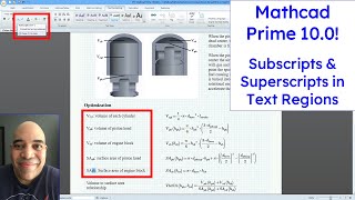 Mathcad Prime 100  Subscripts and Superscripts in Text Blocks and Text Boxes [upl. by Cherlyn]