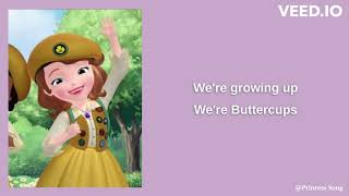 Buttercups Lyrics Sofia The First  The Buttercups Princess Song [upl. by Rosalba305]