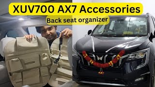 XUV700 AX7 Back Seat Organizer Review amp Installation Guide XUV700 AX7 CarAccessories [upl. by Rimola]