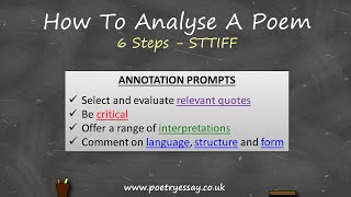 How To Analyse A Poem [upl. by Alaunnoif]