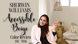 Sherwin Williams Accessible Beige SW 7036 Color Review [upl. by Julina95]