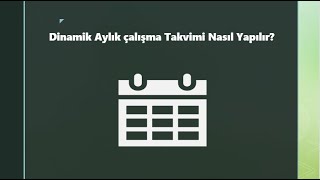 46Aylık Dinamik Takvim [upl. by Ahsihat148]