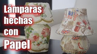 Lámparas de papel mache Mache Paper Lamps [upl. by Aihtenyc129]