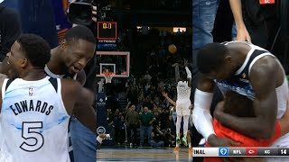 Julius Randle GAME WINNER BUZZER BEATER vs Suns then shows love to his family [upl. by Spiegel]