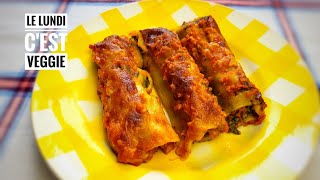 CANNELLONİS ÉPİNARDS RİCOTTA SAUCE TOMATE recette végétarienne [upl. by Radburn]