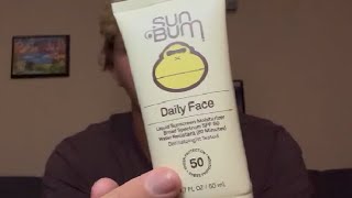 Sun Bum Daily SPF 50 Sunscreen Face Lotion Review [upl. by Kiker]