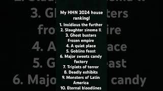 My HHN 2024 rankings [upl. by Doti]